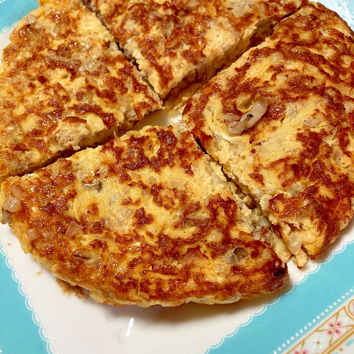 豚ひき肉・しめじ・玉ねぎのスパニッシュオムレツ